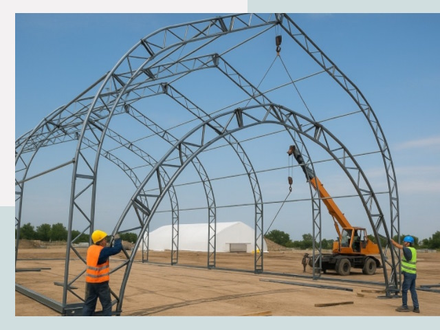 Монтаж ангаров в Североуральске от 618 руб. - Надежно и быстро